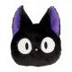 Kiki’s Delivery Service Nakayoshi Jiji Cushion featuring the black cat Jiji with large purple ears