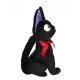 Kiki's Delivery Service Jiji Plush Semic Studio Ghibli 32cm Kiki's Delivery Service Jiji Sitting Plush Figure, showing the large black cat sitting up