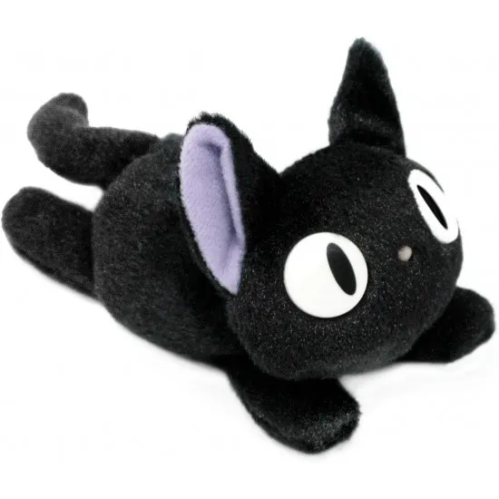 Kiki's Delivery Service Jiji Plush Sun Arrow Studio Ghibli 15cm Kiki's Delivery Service Jiji the Cat Beanie Plush Figure, showing the small, black cat sitting up