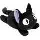 Kiki's Delivery Service Jiji Plush Sun Arrow Studio Ghibli 15cm Kiki's Delivery Service Jiji the Cat Beanie Plush Figure, showing the small, black cat sitting up