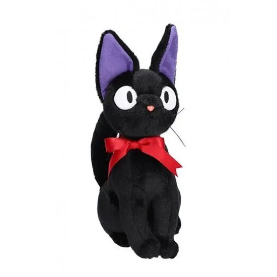 Kiki's Delivery Service Jiji Plush Semic Studio Ghibli 32cm Kiki's Delivery Service Jiji Sitting Plush Figure, showing the large black cat sitting up