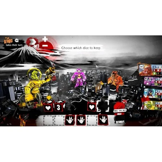 A giant robotic lizard and a massive ape battling in the middle of a neon-lit Tokyo city