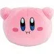An official 15-inch Kirby Mocchi Mocchi plush toy, shown in a unique hovering pose, with a squishy texture.