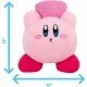An official Club Mocchi Mocchi Nuiguru-Knit plush toy of Kirby with a heart, featuring a unique crochet-style texture.