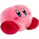 An official 35cm Kirby plush toy from Tomy, with a soft, rounded shape and a pink body.