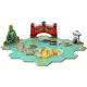 Koi board game box featuring Japanese koi pond garden artwork with multicoloured carp bridges and lanterns