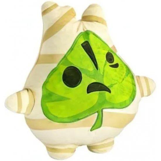 Zelda Korok Mocchi Mocchi Plush A green and white plush toy of a Korok from The Legend of Zelda, with a leaf covering its face and a round, squishy body.