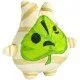Zelda Korok Mocchi Mocchi Plush A green and white plush toy of a Korok from The Legend of Zelda, with a leaf covering its face and a round, squishy body.