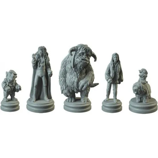 Labyrinth Board Game box art featuring Sarah, Jareth the Goblin King, and beloved creatures like Ludo and Hoggle