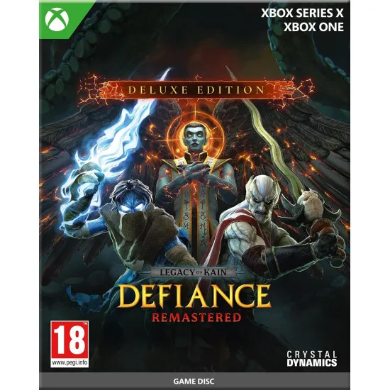 Xbox Series X game case for Legacy of Kain Defiance Remastered Deluxe Edition showing Kain and Raziel ready for battle