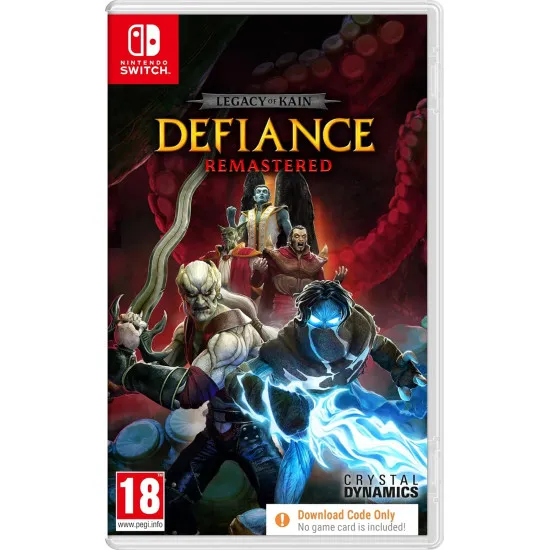 Nintendo Switch game case for Legacy of Kain Defiance Remastered showing Kain and Raziel facing off in gothic style