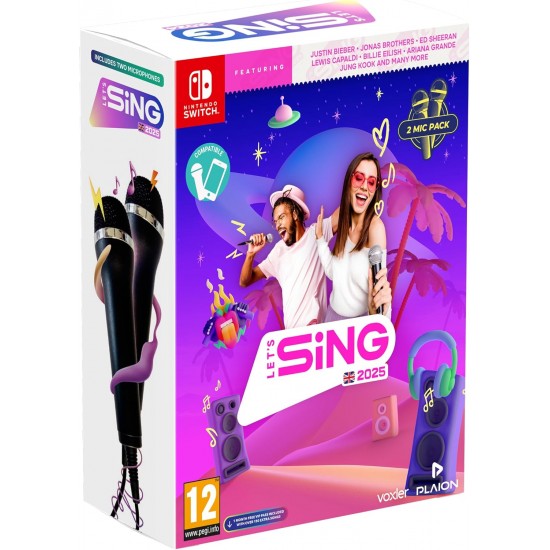 Lets Sing 2025 + 2 Mic Pack (Switch)