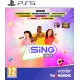 PlayStation 5 game case for Let's Sing 2027 showing vibrant musical avatars performing on stage
