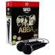 Nintendo Switch 2 game case for Let's Sing ABBA Double Mic Bundle displaying avatars in iconic ABBA outfits and two USB mics
