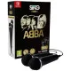 Nintendo Switch game case for Let's Sing ABBA Double Mic Bundle showing disco stage visuals and two included USB microphones