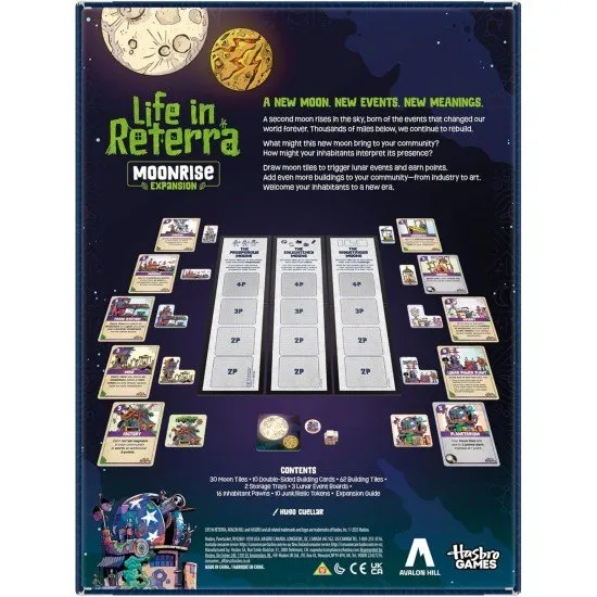 Life in Reterra Moonrise Expansion box with lunar event board and building tiles