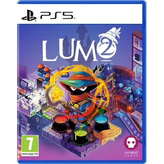 Lumo 2 PS5 The box art for the game Lumo 2 on PS5, showing a character with a staff in a colorful, isometric puzzle room.