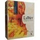 The box art for the Luthier board game, showing a luthier in a workshop crafting a violin, with classical musical scores and instruments in the background.