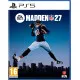 A PlayStation 5 game case depicting a roaring defensive end sacking a quarterback in a packed, photorealistic modern stadium under bright lights
