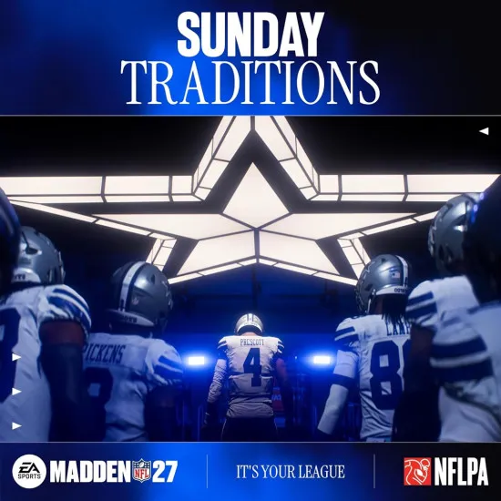A Nintendo Switch 2 game case featuring an intense wide receiver catching a touchdown pass in the back of the end zone during a heavy rain game