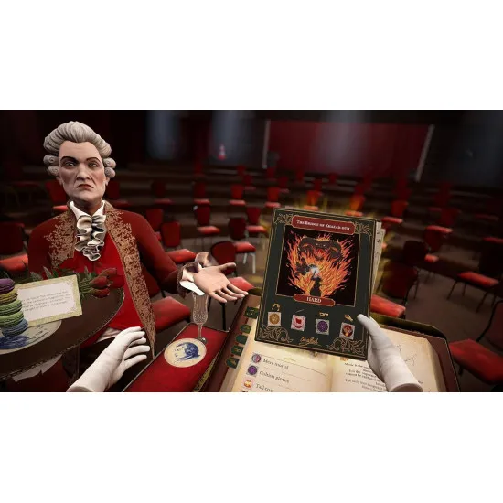 A Nintendo Switch game case depicting a conductor raising a glowing baton before a grand, illuminated concert hall packed with a full symphonic orchestra