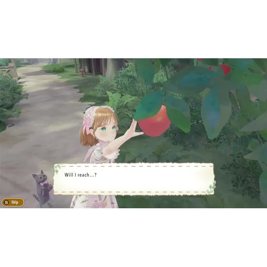 A Nintendo Switch game case displaying a cheerful anime girl with a magical glowing needle stitching a bright pink dress inside a colourful boutique filled with ribbons and fabrics