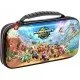 A hard-shell travel case for the Nintendo Switch, featuring a bright and colorful Mario Kart World theme. The case is shown open, revealing slots for game cards and an inner compartment for the console.