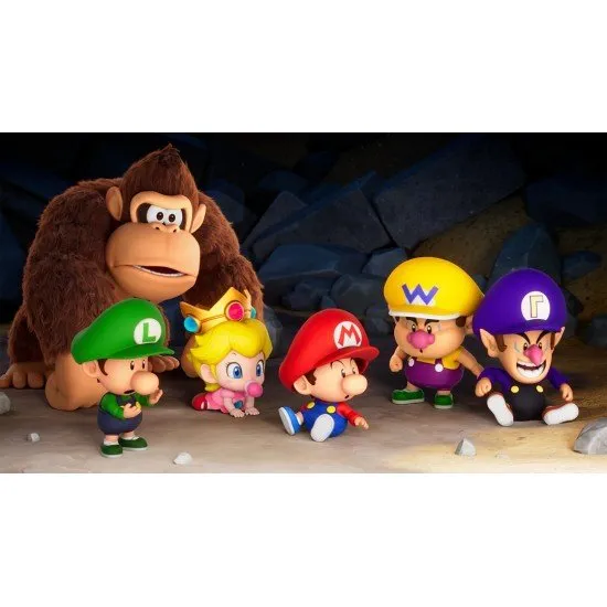 Mario Tennis Fever Nintendo Switch 2 box art showing Mario hitting a powerful shot with glowing green effects, surrounded by other characters and the Fever Rackets
