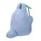 Medium Blue Totoro plush in a dynamic dancing pose with raised arms and a joyful expression
