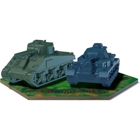 Memoir '44 Refresh board game box art showing detailed WWII miniatures (infantry and tanks) on a hexagonal battlefield map, possibly depicting a beach landing