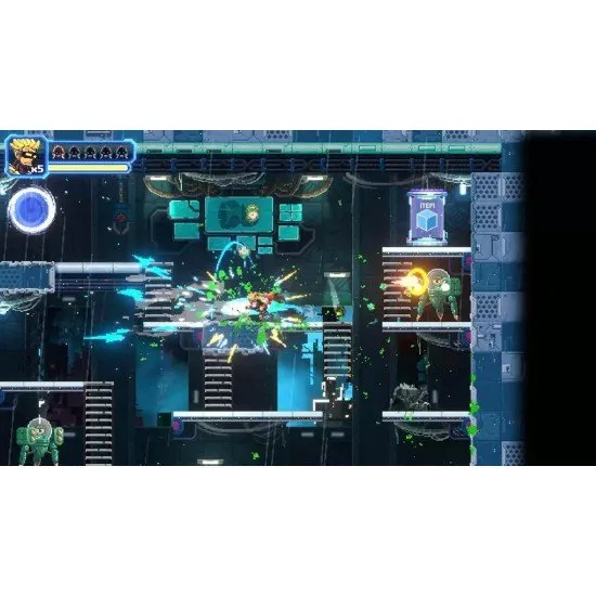 Metal Suits Counter Attack Nintendo Switch case featuring mechanical suits and alien enemies