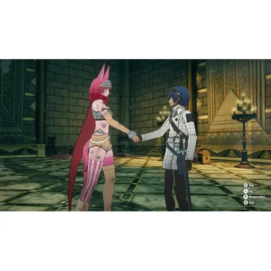Nintendo Switch 2 game case for Metaphor ReFantazio showing the protagonist and Gallica standing before a high-fantasy kingdom