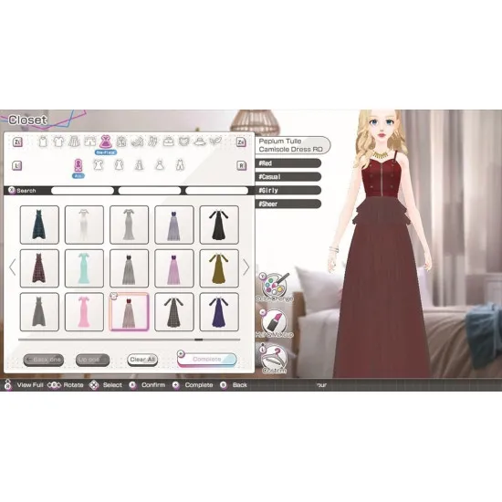 Nintendo Switch game case for Model Debut 4 showing customizable anime models in fashionable outfit styles