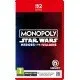 High-fidelity digital Star Wars Monopoly board with animated character icons and holographic effects