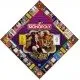 The box art for the Monopoly: Willy Wonka & the Chocolate Factory board game, featuring Gene Wilder as Willy Wonka and the game's unique tokens.