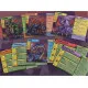 A dynamic board game box showing giant stylized monsters trampling famous international landmarks while fighter jets and tanks strike back from below