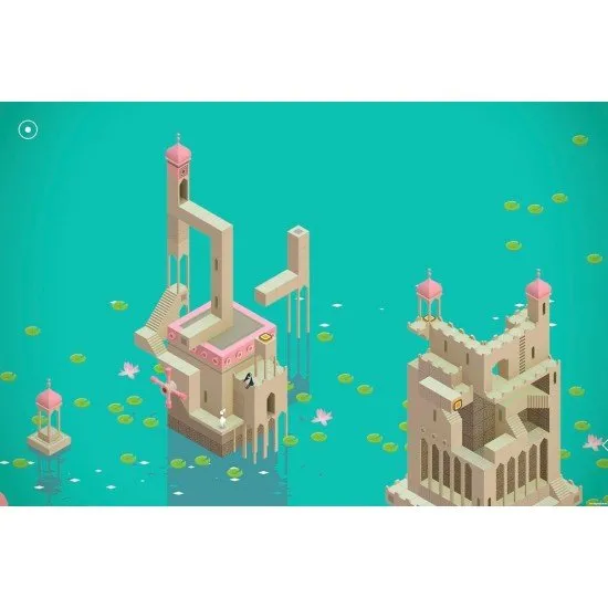 Monument Valley The Trilogy PS5 The box art for Monument Valley: The Trilogy on PS5, showing a character navigating an impossible, geometric structure in a serene landscape.