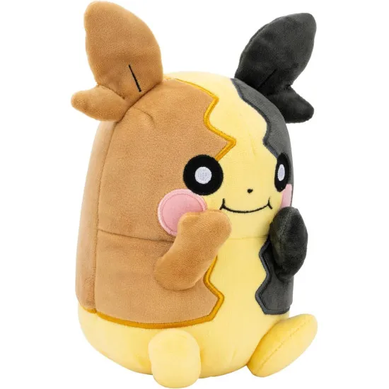 Official Pokémon Morpeko 20cm plush soft toy front view showing Full Belly Mode embroidered detail in ultra-soft premium fabric