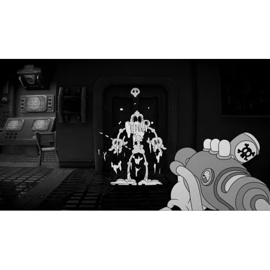 A Nintendo Switch 2 game cartridge box surrounded by trading cards, a comic book, and a vinyl record