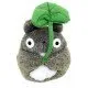My Neighbor Totoro Plush with Leaf Sun Arrow Studio Ghibli 13cm My Neighbor Totoro Plush with Leaf Figure, showing the grey Totoro character holding a green leaf