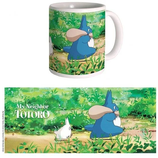 My Neighbor Totoro Ceramic Mug showing the White Totoro (Chibi-Totoro) and Blue Totoro (Chū-Totoro) characters