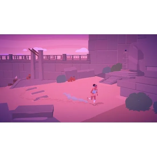 Mythwrecked: Ambrosia Island game cover showing the main character Alex with Greek gods on a sunny, mysterious island