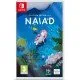 A colourful and artistic top-down view of Naiad swimming through a vibrant river filled with fish and flora