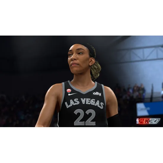 Xbox Series X game case for NBA 2K27 featuring dynamic action artwork of an NBA star in a basketball arena