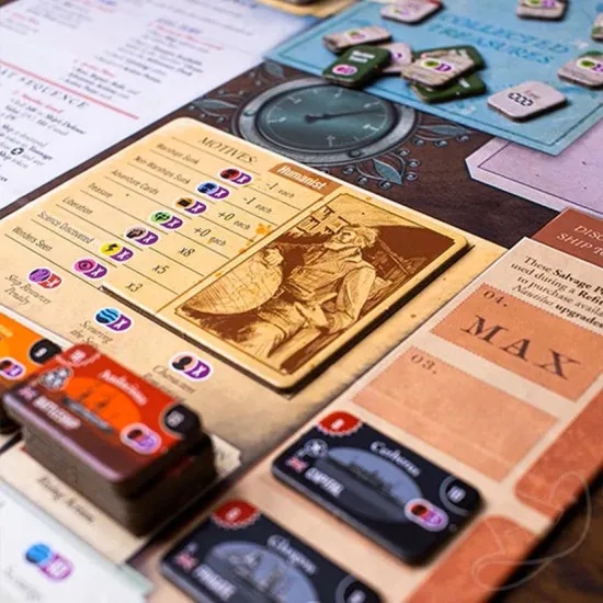 Nemo's War The Ultimate Edition board game box featuring Captain Nemo and Nautilus submarine artwork set in 1870 ocean adventure