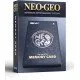 A sleek black NEOGEO AES+ memory card featuring the classic SNK branding and 1:1 original dimensions