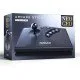 The classic black NEOGEO arcade stick with a ball-top joystick and four-button layout alongside its wireless dongle