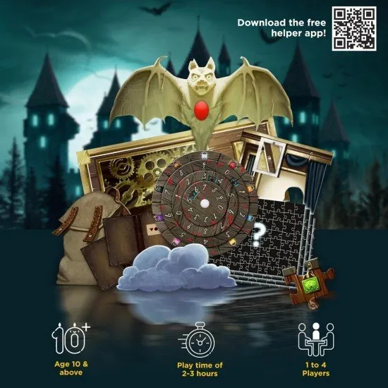 EXIT Nightfall Manor box art showing a mysterious gothic manor with puzzle pieces