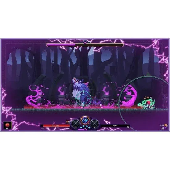 The protagonist battling a swarm of shadowy creatures in a distorted, gothic dreamscape