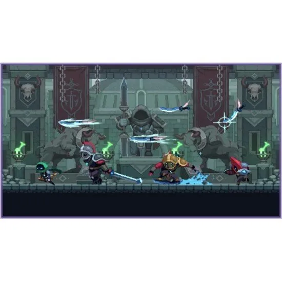 The protagonist battling a swarm of shadowy creatures in a distorted, gothic dreamscape